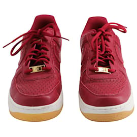 Nike-Nike Air Force 1 en cuir rouge noble-Rouge