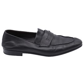 Mocassino Ermenegildo Zegna in Pelle Nera Nero