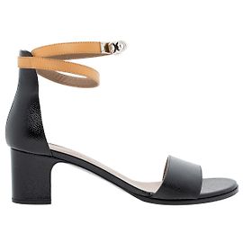 Hermès Sandali alla caviglia in pelle Manegè Nero