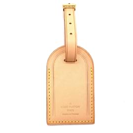 Louis Vuitton-Étiquette de bagage pop-up Louis Vuitton Kakao Friends en cuir naturel-Marron