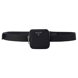 Cinto de nylon Prada Woven Preto