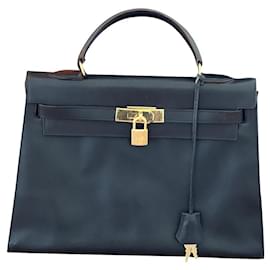 Hermès-Hermes Kelly 32-Marrón oscuro