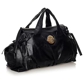 Gucci-Gucci Black Hysteria Leather Tote Bag-Black