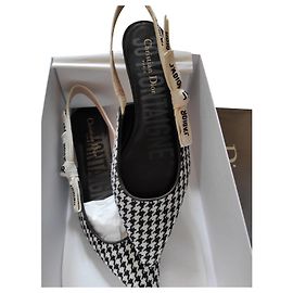 J'Adior Slingback ballet flats Black White