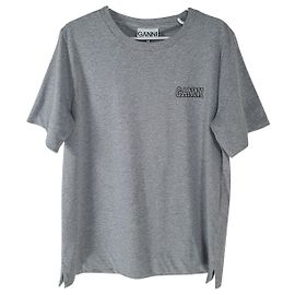 Camiseta gris Ganni de algodón Gris