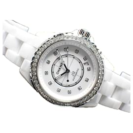 Chanel-CHANEL H7189 J12 white Calibre 12.1 Diamond bezel 38 MM Genuine unused Mens-White