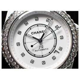 Chanel-CHANEL H7189 J12 white Calibre 12.1 Diamond bezel 38 MM Genuine unused Mens-White