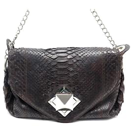 Bolsa Sonia Rykiel 30 BOLSA DE MÃO DE COURO CM PYTHON Marrom