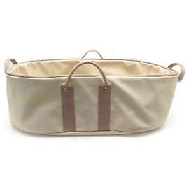 Hermès HERMES GARDEN BEBÊ BEGE BOLSA CESTA DE LONA CAMA DE BEBÊ CAMA DE CÃES Bege
