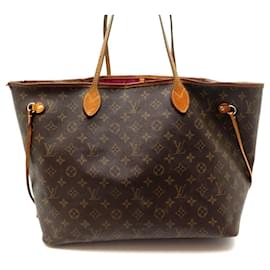 Louis Vuitton-LOUIS VUITTON NEVERFULL GM M HANDBAG40990 MONOGRAM CABAS HAND BAG CANVAS-Brown