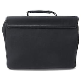 Fendi-NEW FENDI BAG BAG 7VR007 IN CANVAS & BLACK LEATHER BRIEFCASE NEW BAG-Black