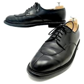 JM Weston-JM WESTON DERBY HALF HUNTING SHOES 598 9D 43 BLACK LEATHER SHOES-Black