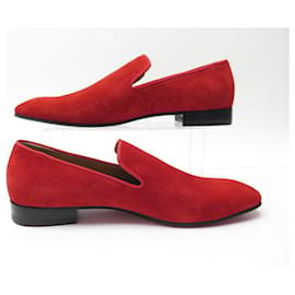 Christian Louboutin-NEW CHRISTIAN LOUBOUTIN DANDELION MOCCASIN SHOES 41.5 SUEDE SHOES-Red