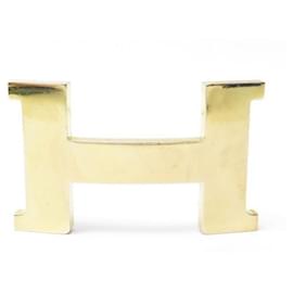 Hermès-HERMES H CONSTANCE BELT BUCKLE 42 MM XL GOLD METAL GOLDEN BUCKLE BELT-Golden