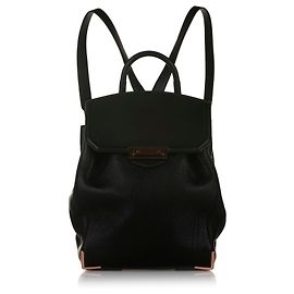 Alexander Wang Schwarzer Prisma Skelett Leder Rucksack Schwarz