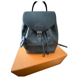 Sac à dos Louis Vuitton en cuir Montsouris Noir