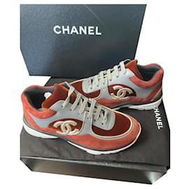 Chanel-Sneakers-Grey,Peach,Caramel