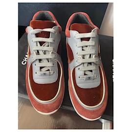 Chanel-Sneakers-Grey,Peach,Caramel