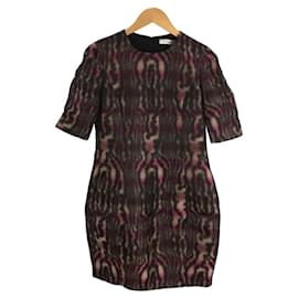 Christian Dior-Christian Dior Short sleeve dress / 38 / silk / BLK / total pattern-Black