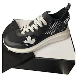 Dsquared2 Basket Noir Blanc