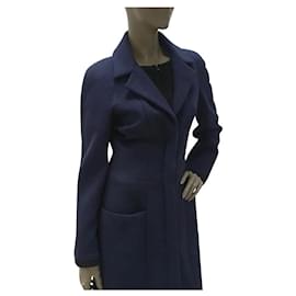 Chanel-Chanel Navy Silk Coat-Dark blue