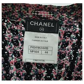 Chanel-Chanel 12Jaqueta de cardigã de malha de corrente S.44-Multicor