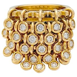 Dior-Dior ring "Coquine" model in yellow gold, diamants.-Other