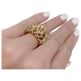 Dior-Dior ring "Coquine" model in yellow gold, diamants.-Other