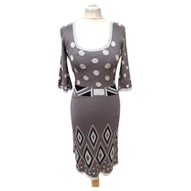 Temperley London-Temperley knitted silk dress-Silvery,Multiple colors