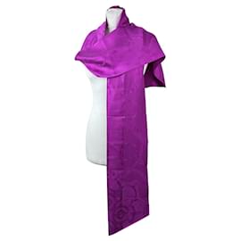Hermès-Hermes Purple Jacquard Silk Calvalcadour Maxi Twilly Scarf Wrap-Purple