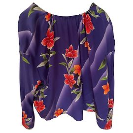Top de seda Balenciaga roxo Roxo