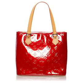 Louis Vuitton-Louis Vuitton Red Vernis Houston-Brown,Red,Light brown