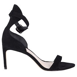 Sophia Webster Nicole Mid Heel Sandals in Black Suede Black