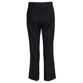 Stella Mc Cartney-Stella McCartney Carlie Cropped Trousers in Black Wool-Black