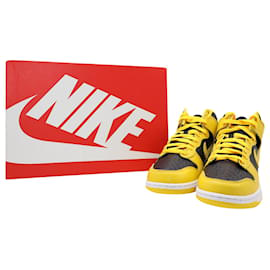 Nike-Nike Dunk High Varsity Maize en cuir jaune-Autre