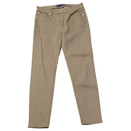 Ralph Lauren-Ralph Lauren Straight Cut Jeans in Beige Cotton Denim-Beige