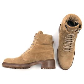 Balmain Ranger Army boots in camel suede Other Yellow