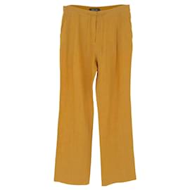 Loro Piana-Loro Piana pants in mustard linen-Yellow