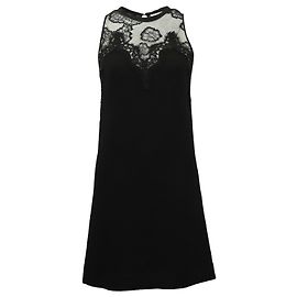 Sandro Paris Spitzen-Etuikleid aus schwarzem Polyester Schwarz