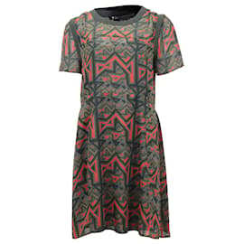 Marc Jacobs-Marc by Marc Jacobs Geo-Maze A-Line Dress in Multicolor Silk-Multiple colors