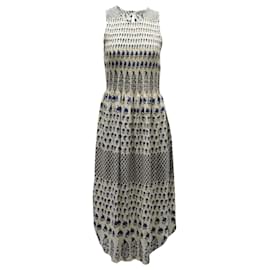 Ulla Johnson-Ulla Johnson Floral Dress with Shirring in White Viscose-White