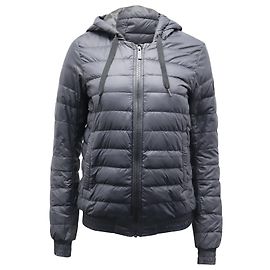 Canada Goose Abbott Packbare Daunenjacke mit Kapuze aus schwarzem Polyester Schwarz