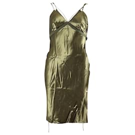 Alexander Wang-Alexander Wang Slip Dress aus olivgrüner Viskose-Grün,Olivgrün