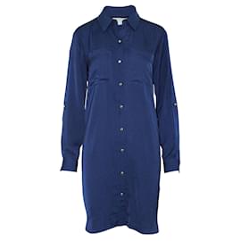 Michael Kors-Navy Blue Shirt Dress-Blue,Navy blue