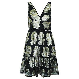 J.Crew Metallic Print Cocktail Dress Metallic