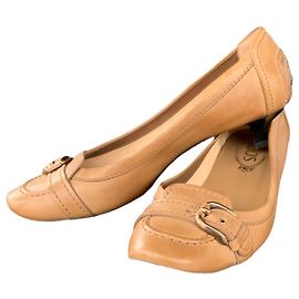 Tod's Leather Heels Brown Size 38.5 Brown