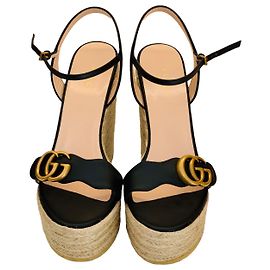 Gucci Muli cuneo Nero