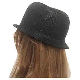 Chanel Wide Brim Straw Hat - Black Hats, Accessories - CHA98875