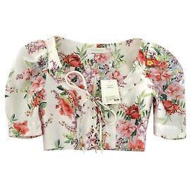 Zimmermann Linen Blouse Top Multi Color Size 0 Multiple colors