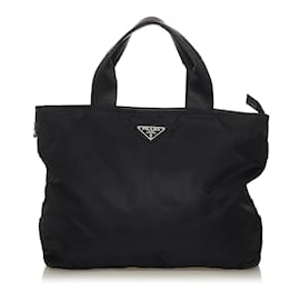 Prada-Prada Black Tessuto Handbag-Negro
